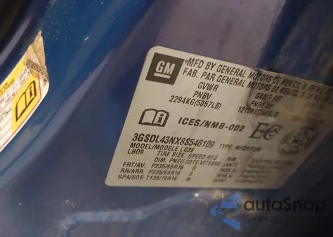 2008 Saturn Vue V6 Xe z USA, uszkodzony, nr VIN 3GSDL43NX8S546109